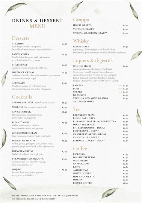 Mia Italian Kitchen Dalry Edinburgh's full menu online