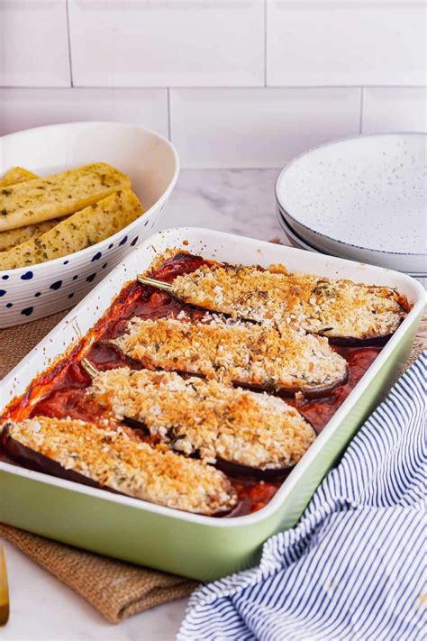 Cheesy Roasted Aubergine with Breadcrumbs • The Cook Report