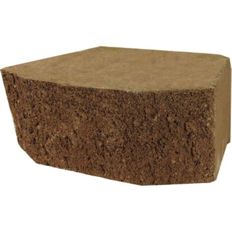 16 in. x 12 in. x 6 in. Terracotta Concrete Retaining Wall Block-16202640 - The Home Depot