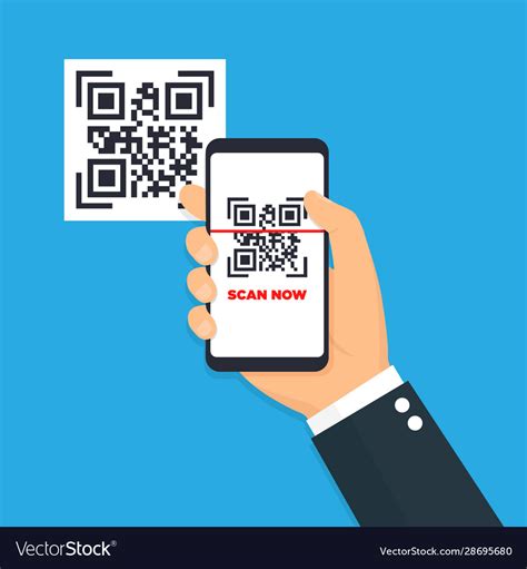 Scan qr code flat icon with phone barcode Vector Image