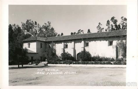 Mission, old church San Fernando, CA Postcard