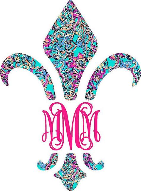 Fleur de lis Monogram Car Decal Monogram Decal Car Decal | Etsy | Car ...