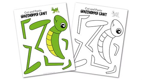 Free Printable Grasshopper Craft Template | Bug crafts, Insect crafts, Crafts