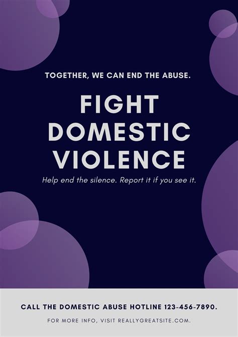 Free custom printable domestic violence poster templates | Canva