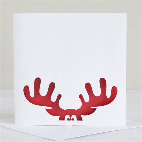 reindeer papercut christmas card by whole in the middle | notonthehighstreet.com