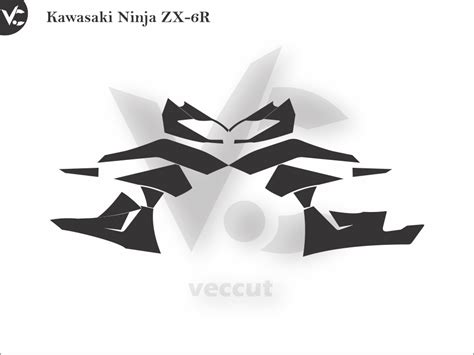 Kawasaki Ninja ZX-6R Wrap Cutting Template - Veccut – Vec Cut