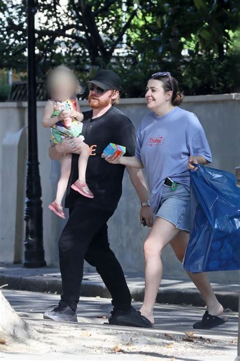 Rupert Grint enjoys walk to toy store with wife, Georgia Groome & daughter, Wednesday【2023】