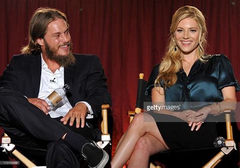 Cast members Travis Fimmel and Katheryn Winnick attend the "Vikings"... | Travis fimmel ...