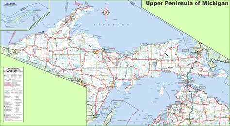 Map of Upper Peninsula of Michigan