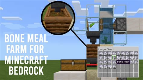 Automatic Mob Free Bone Meal Farm For Minecraft Bedrock [ Tutorial ] - YouTube