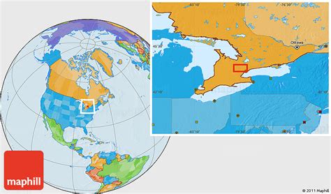 Political Location Map of Brampton