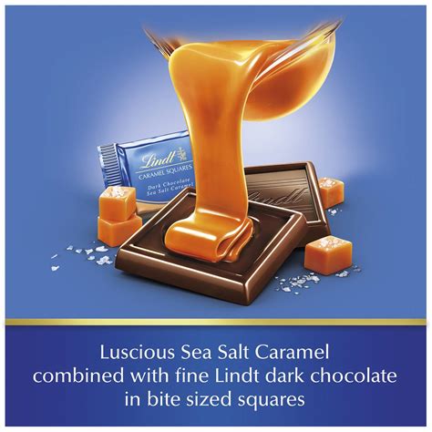 Lindt Caramel Squares Dark Chocolate Bag 124g | Woolworths