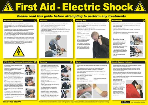 Laser Electric Shock First Aid Poster 7575 | Toolforce