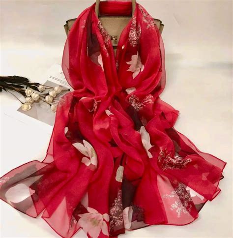 Scarlet Red Silk Scarf | Women Silk Scarf | Silk Scarves Australia