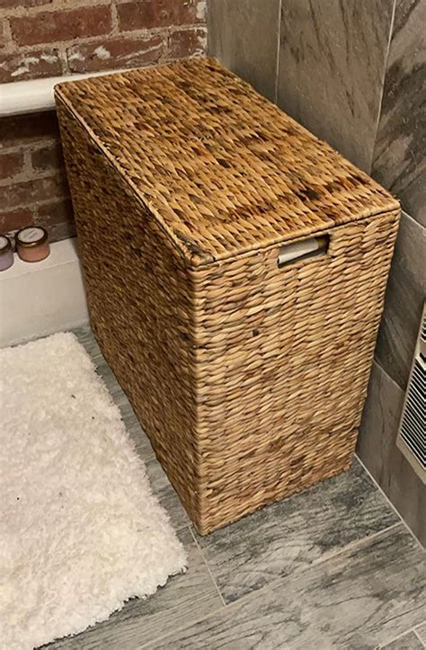 Double Wicker Laundry Hamper With Lid and Divided Interior - Etsy UK