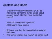 4.3 Venn Diagrams and the Modern Square of Opposition - Aristotle and Boole Should Universal ...