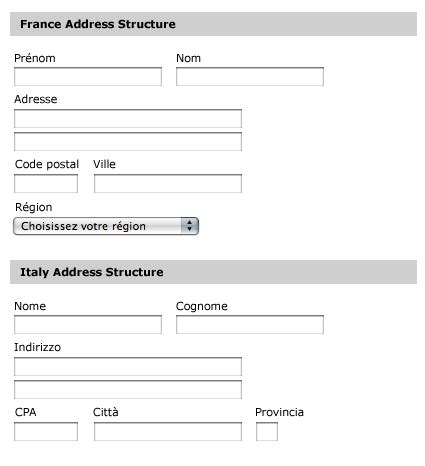 International Address Fields in Web Forms :: UXmatters