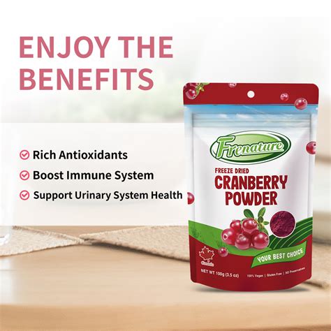 Frenature Freeze Dried Cranberry Powder from Canada – Rich in Proanthocyanidins, Antioxidants ...