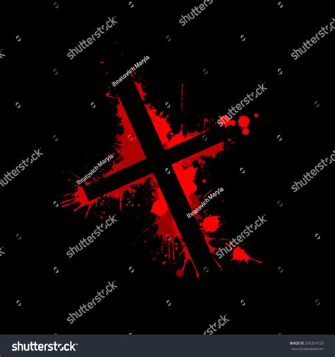 Bloody Cross Vector Stock Vector 376354723 - Shutterstock