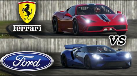 2017 Ford GT vs 2015 Ferrari 458 Speciale Top Gear Track BATTLE - YouTube