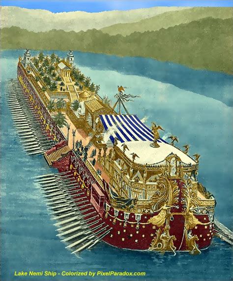 Roman Emperor Caligula and the fantastic Nemi Barges discovered at the ...