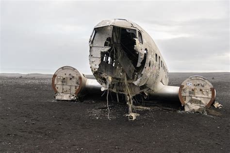 Premium Photo | Crashed plane wreckage