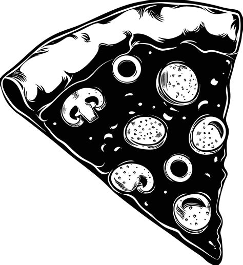 AI generated Silhouette pizza slice black color only 37203884 Vector ...