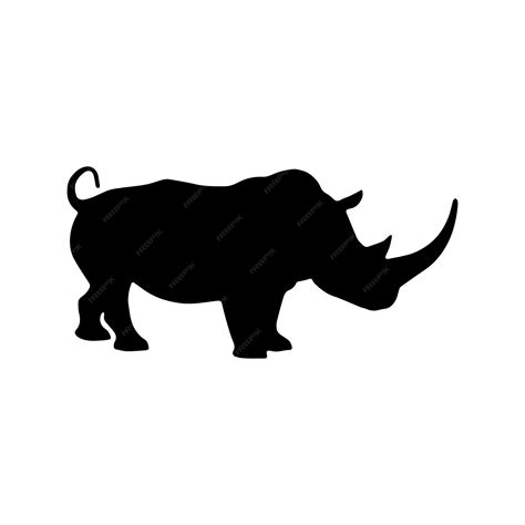 Premium Vector | Rhinoceros silhouette set collection isolated black on white background vector ...