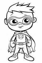 Free Printable Easy Preschool Superhero Coloring Pages For Kids sketch template