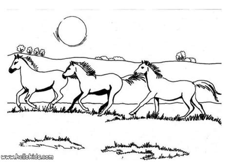 Running Horse Coloring Page