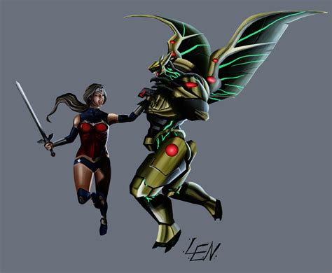 WONDER WOMAN fight justice league war by Larryjrneal on DeviantArt