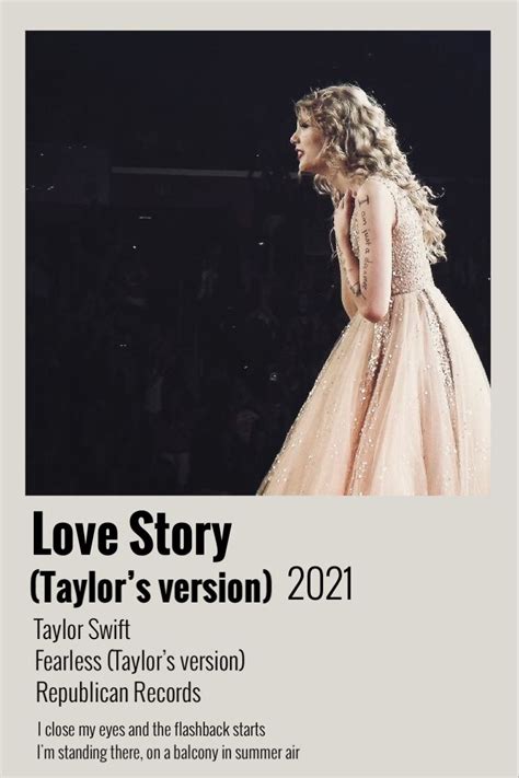 Love story (Taylor’s version) poster | Taylor swift discography, Taylor swift songs, Taylor ...