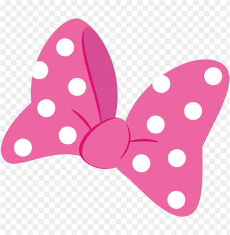 Minnie Mouse Bow Clipart - Pink Polka Dot Bow PNG Image