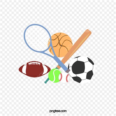 Sports Equipment PNG Picture, Cartoon Sports Equipment, Sports Clipart ...