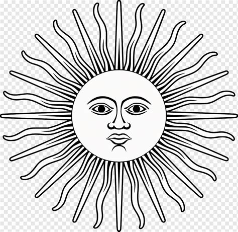 Флаг Аргентины Солнце мая Тату Империя инков, солнце, флаг, лицо, монохромный png | PNGWing
