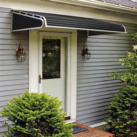 NuImage Awnings 5 ft. 1500 Series Door Canopy Aluminum Fixed Awning (12 ...