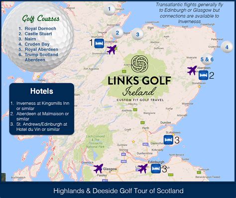 Golf Courses In Scotland Map - Map