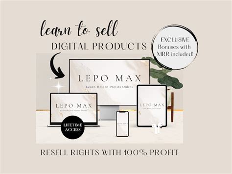 LEPO Max Digital Marketing Course With Resell Rights, Learn and Earn Profits Online Max ...