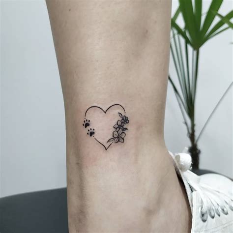 Heart Paw Print Tattoo