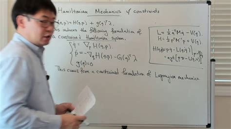 Hamiltonian mechanics with constraints - YouTube