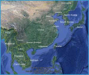 China Map Google Earth - TravelsFinders.Com