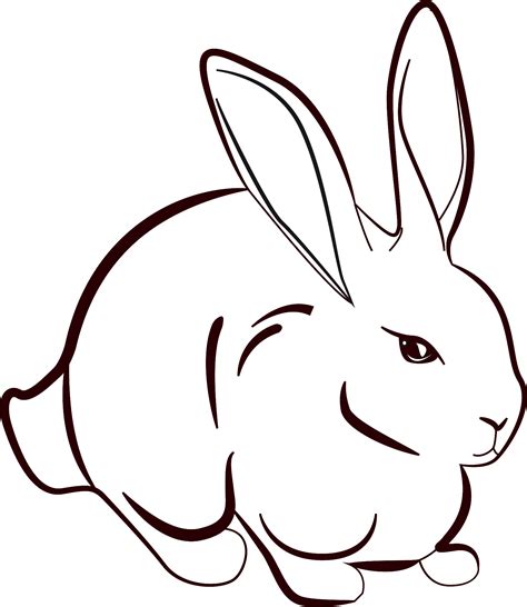 Bunny Clipart Black And White