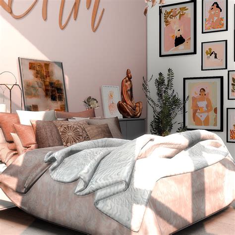 Sims 4 bedroom custom content pack - loungebda