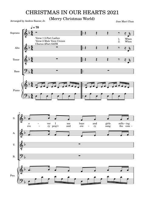 Christmas in Our Hearts 2021 - Choir - Digital Sheet Music | Sheet ...