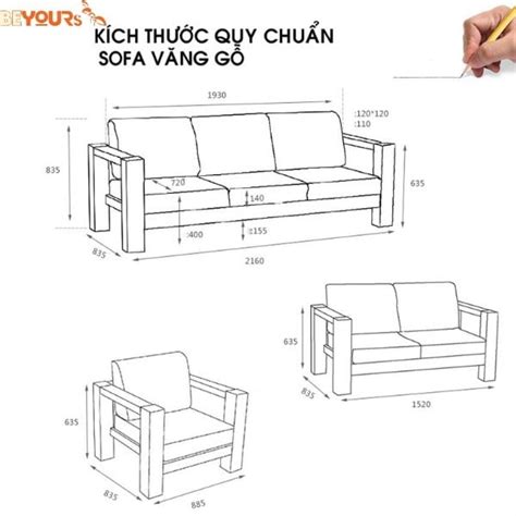 Kích thước sofa gỗ tiêu chuẩn CHÍNH XÁC là bao nhiêu? – BEYOURs