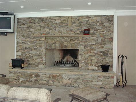 Stacked Stone Tile Fireplace | Home Design Ideas