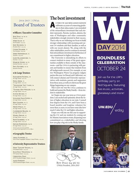 Columns - September 2014 by University of Washington Alumni Association ...