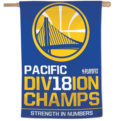 Golden State Warriors WinCraft 2018 NBA Pacific Division Champions 28" x 40" Vertical Banner