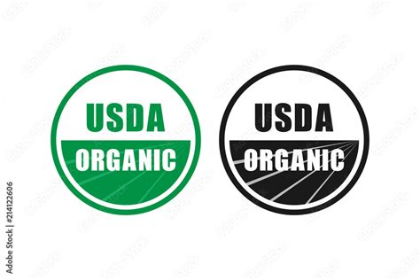 usda organic certified stamp symbol no gmo vector icon Stock Vector | Adobe Stock