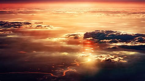 HD wallpaper: Winding River Aerial View, gray and white clouds, Nature, Sun and Sky | Wallpaper ...